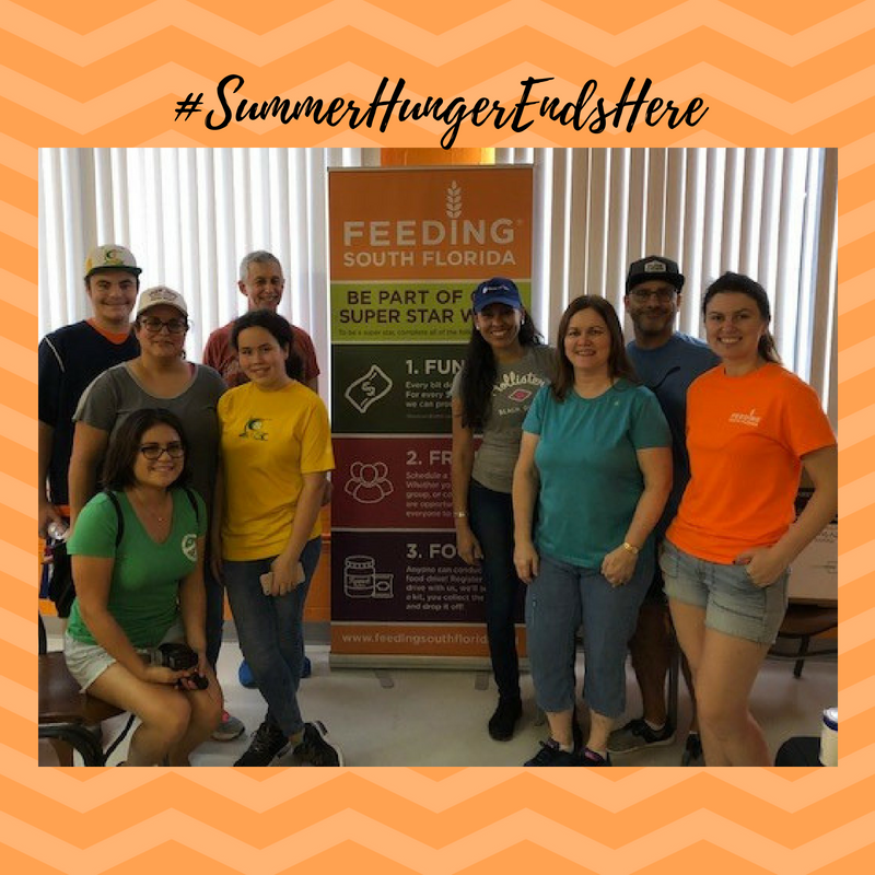 Team members at Source1 Purchasing volunteering at the Boynton Beach Feeding South Florida location on June 30, 2018.