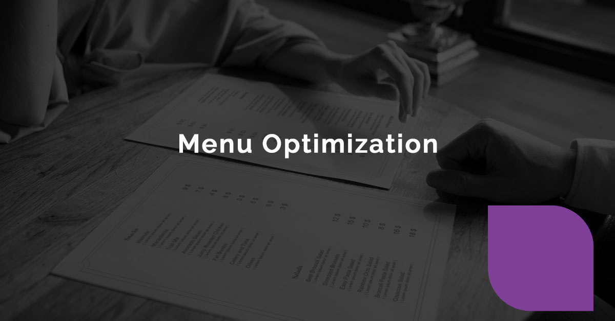 menu optimization