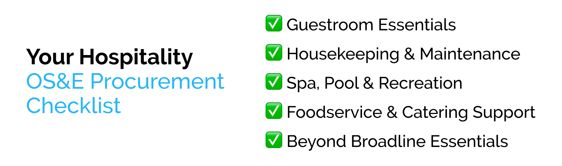 Hospitality OS&E Procurement Checklist