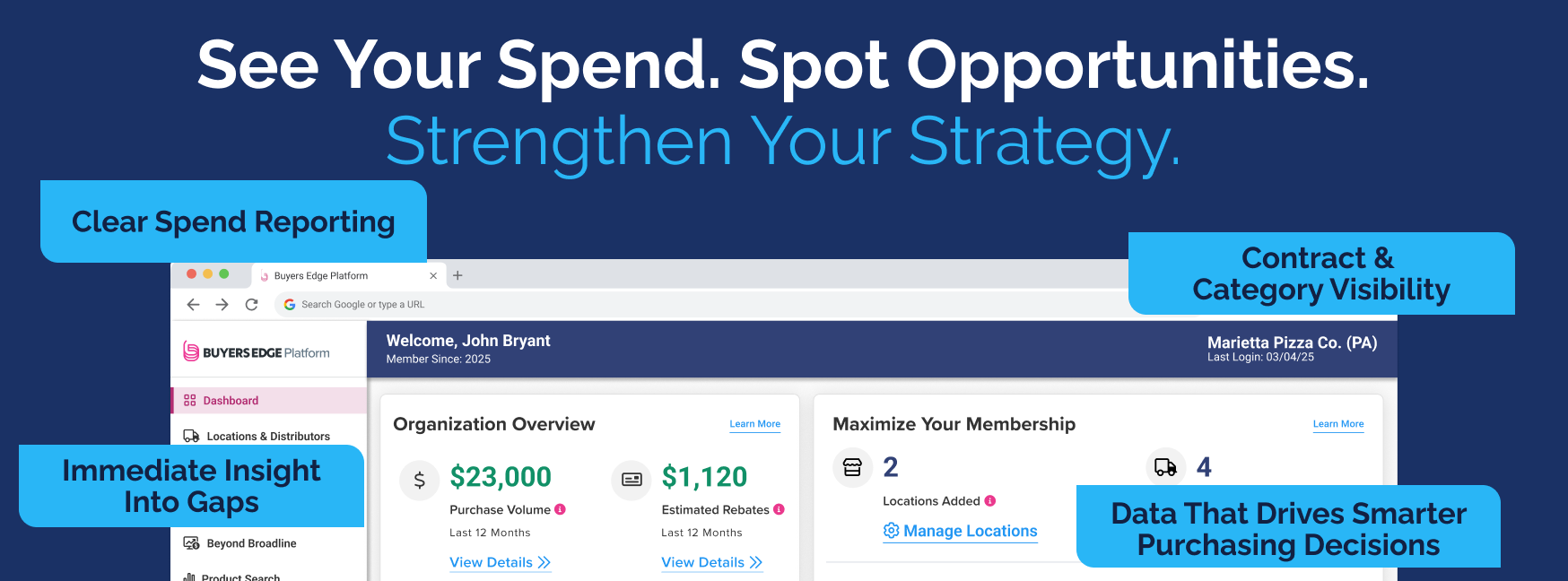 Visibility Into Spend and Savings Opportunities