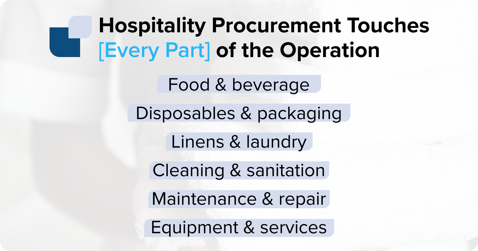 Hospitality Procurement Touches Every Part of the Operation
